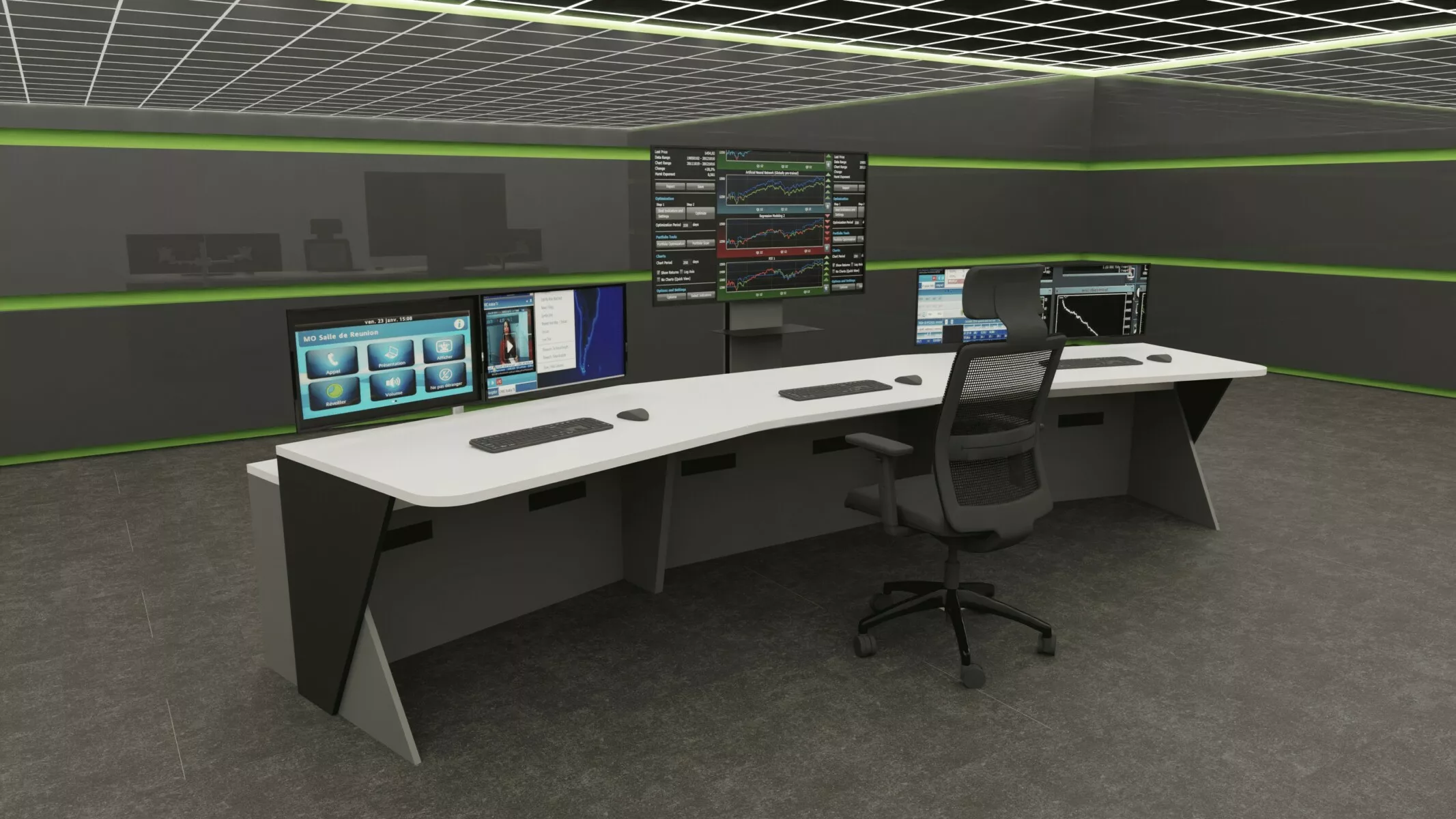 mobilier salle de contrôle